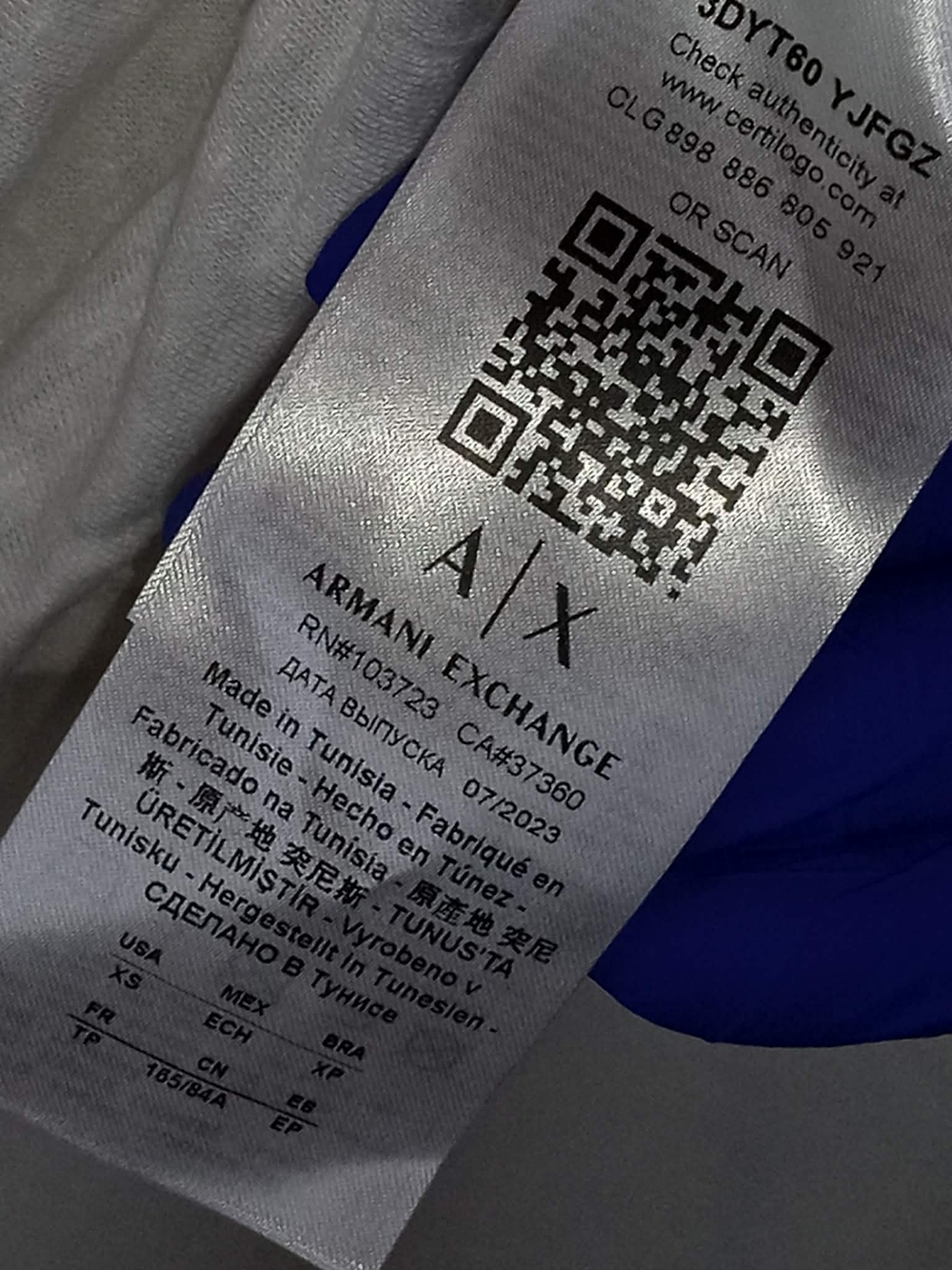 NWT Armani Exchange White TShirt Lemon Cart Summer Designer Luxury XS Oversized - Picture 8 of 11